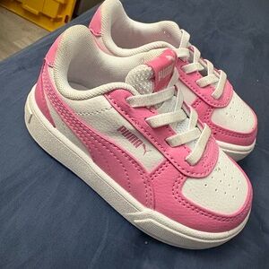 Puma Athletic Youth Sneakers Pink & White Sport Shoes